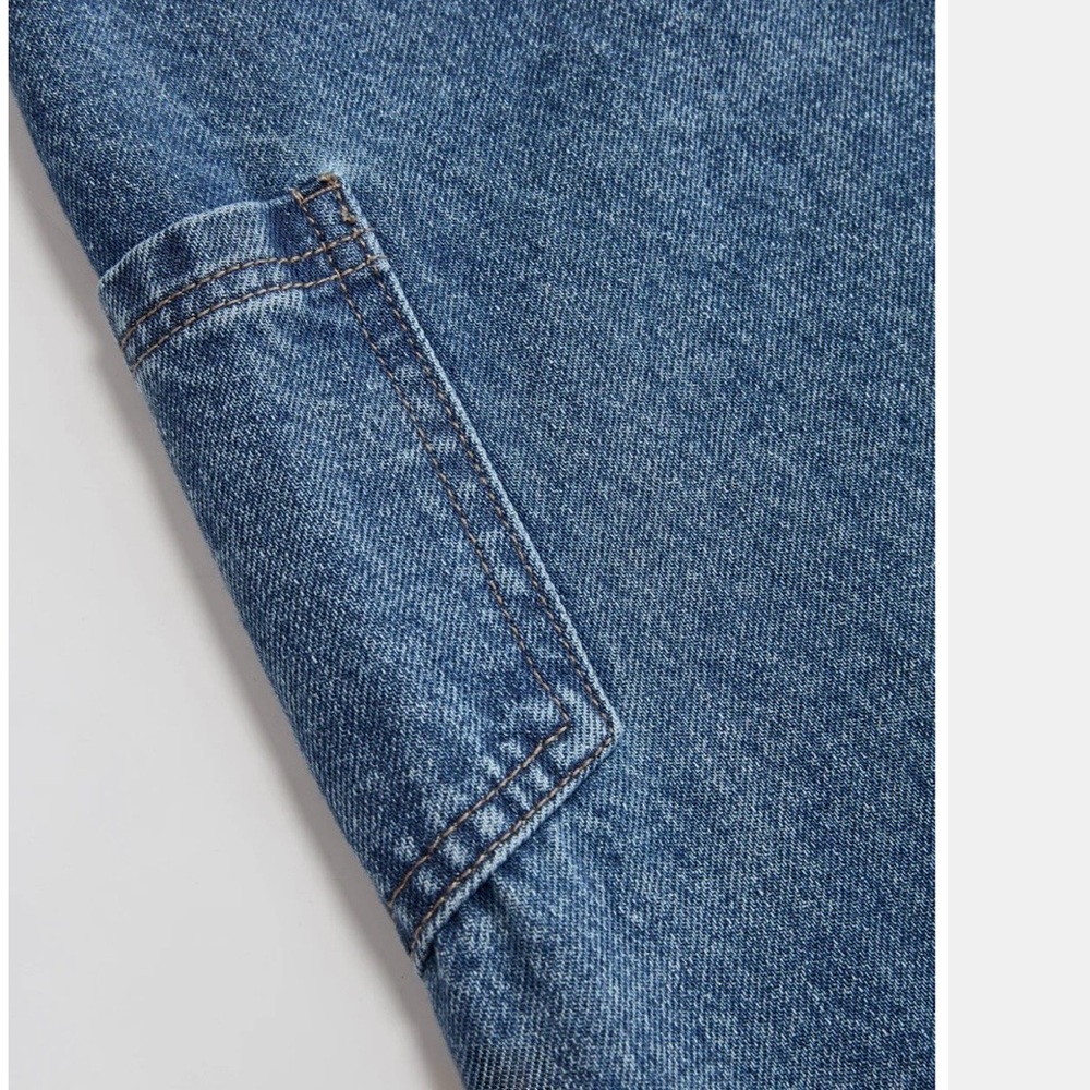 Commense Cross-Front Dark Blue Wide-Leg Jeans, size XL - Picture 5 of 9